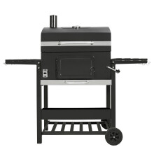 XL BBQ Smoker Charcoal Barbecue Grill Portable Trolley Outdoor Garden