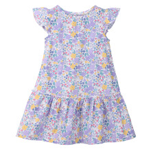 (7 Years, Multi-Color) Vestido Beebay con estampado floral y volantes multicolor