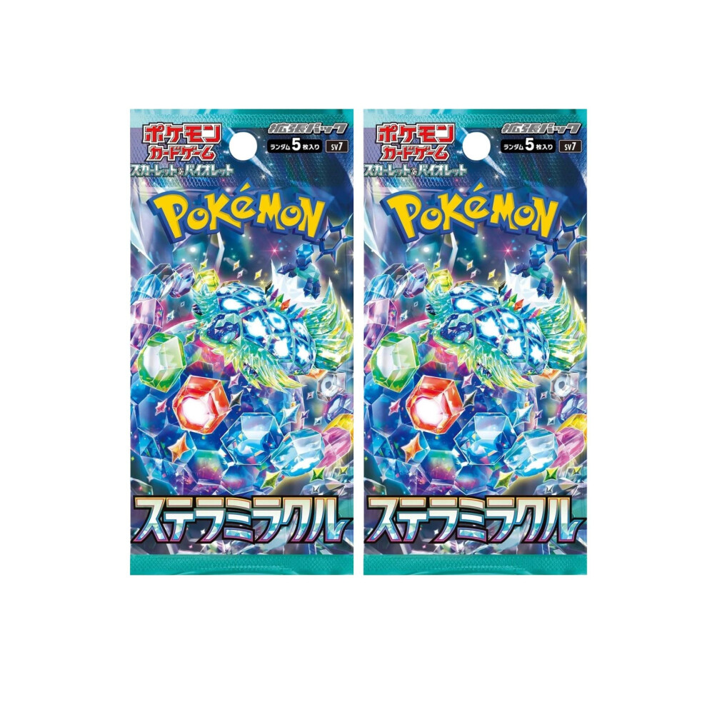 Pokémon Pokemon Cards Stellar Crown, Japanese Stellar Miracle - Booster Bundle Including 2 Pokemon Booster Packs - Tcym Product
