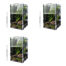 3X Jumping Spider Enclosure, Tarantula-Enclosure Large Acrylic Terrarium, Reptile Enclosure Jumping Spider Accessories