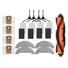 2 Set for MOVA E20 Pro / Trouver E20 Pro Vacuum Cleaner Spare Vacuum Brush Dust Bag Filter Mop Cloth