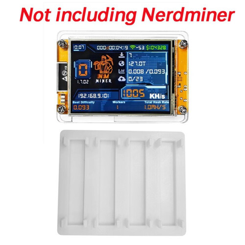 2X Suporte de Base NMMiner de 2,8 Polegadas com 4 Slots para Minerador NerdMiner Bitcoin Crypto Solo Lottery, Branco 2