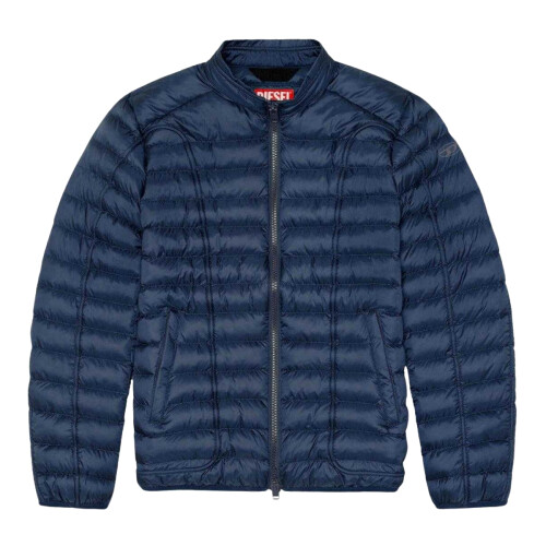 Diesel (XS, Navy Blue) Diesel Mens Plain Padded Jacket