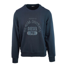 (M, Blue) Diesel Mens Division Logo Sweatshirt