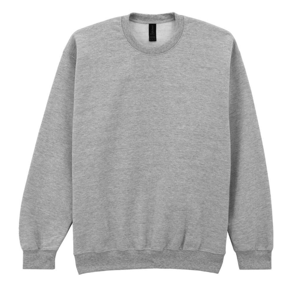 Gildan (3Xl, Sports Grey) Mens Softstyle Plain Midweight Crew Neck Sweatshirt