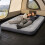 airzzZ Inflatable Flocked Air Bed Grey Double 1