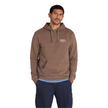 (XS, Brown) Animal Mens River Logo Hoodie