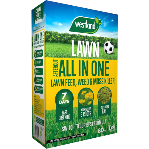 Westland Aftercut All in One Complete 80m² Lawn Feed Weed & Moss Killer