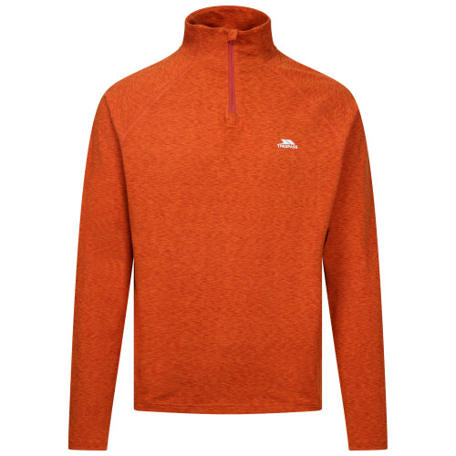 Trespass (XL, Rust Marl) Trespass Mens Half Zip Active Top - Caster