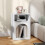 Homcom HOMCOM Bedside Table, Modern Bedside Cabinet for Bedroom, White 9