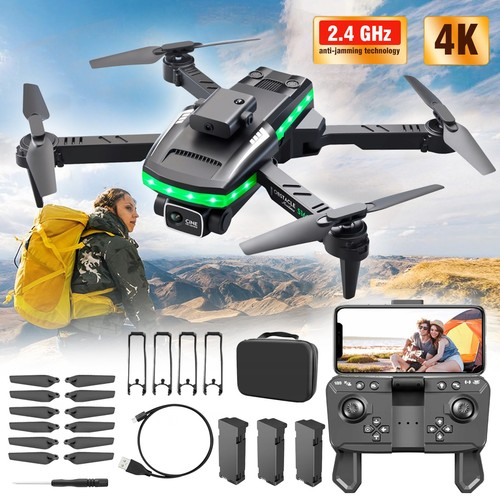 FPV Mini Drone Dual Camera Foldable Drone RC Quadcopter Aircraft Drone 3 Battery