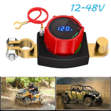 Battery Disconnect Switch w/ Voltmeter 12-48V Master Isolator On Off Kill Switch