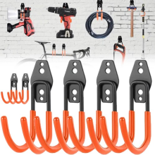 6x Hose Hanger Heavy Duty Steel Hooks Wall Mount Storage Utility Tool Holder