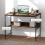 2-Tier Writing Computer Desk Metal Frame with Storage Shelf Rustic Brown Office 2