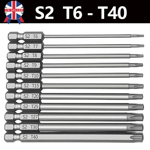 11Pcs Long Reach Torx Star Hex Security Bit Set Tamper Proof Screwdriver Bits- 1