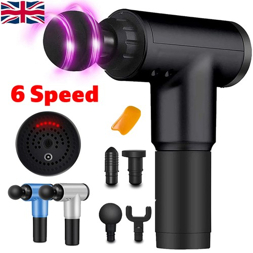 4 Head Massage Gun Deep Tissue Muscle Therapy Percussion Message Relax Back Neck 1