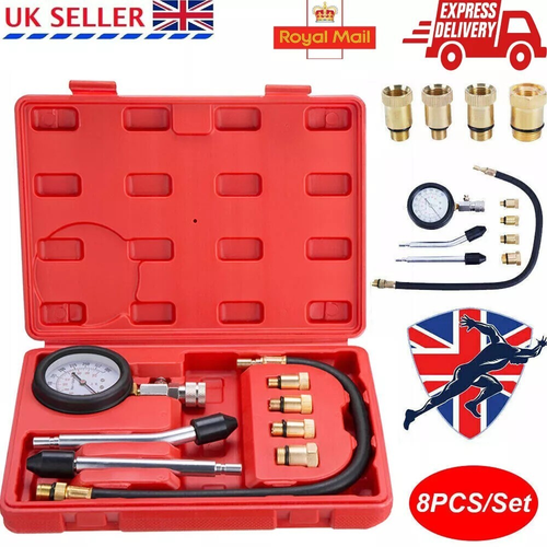 Universal Petrol Engine Cylinder Pressure Tester | Compression Test Gauge Kit UK 1