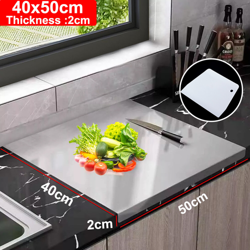 Stainless Steel Cutting Chopping Board Dough Board Meat Bread Kitchen Worktop 1