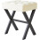PU Leather Vanity Stool White 1