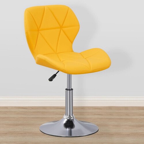 Swivel Gaming Chair Adjustable Seat Yellow