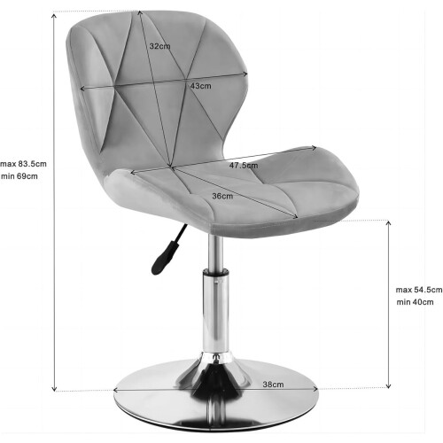 Swivel Gaming Chair Adjustable Seat Blue 1