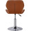 Swivel Gaming Chair Adjustable Seat Brown 3