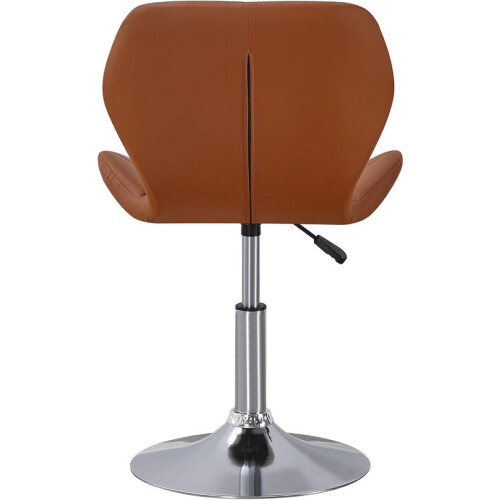 Swivel Gaming Chair Adjustable Seat Brown 2