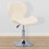 Swivel Gaming Chair Adjustable Seat Beige 1