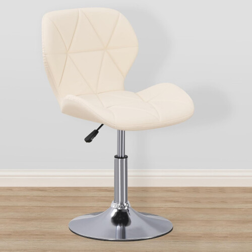 Swivel Gaming Chair Adjustable Seat Beige