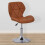 Swivel Gaming Chair Adjustable Seat Brown 4