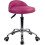 Red PU Leather Rolling Gaming Chair Stool With Backrest 3