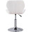 Swivel Gaming Chair Adjustable Seat White 3