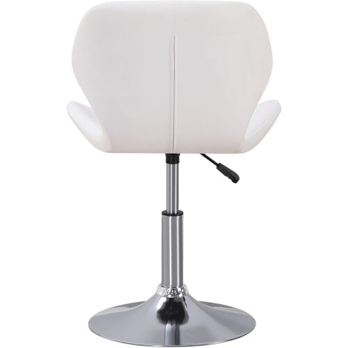 Swivel Gaming Chair Adjustable Seat White 2