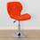 Swivel Gaming Chair Adjustable Seat Orange 4