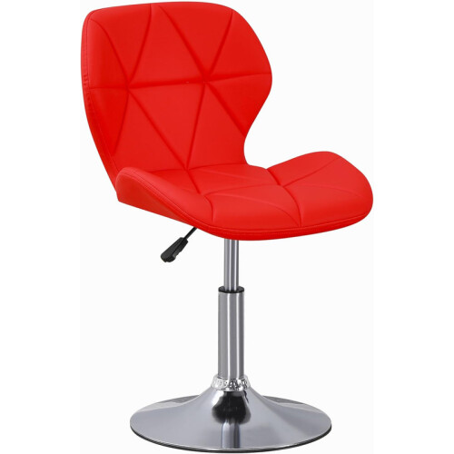 Swivel Gaming Chair Adjustable Seat Red 2