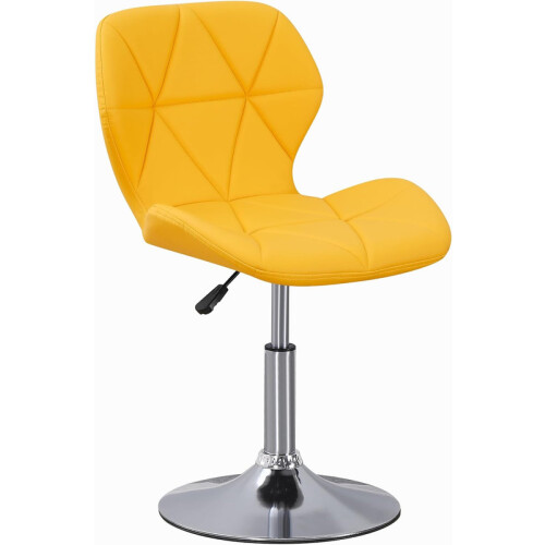 Swivel Gaming Chair Adjustable Seat Yellow 2