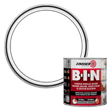 Zinsser BIN Primer-Sealer & Stain Killer 1 Litre White Finish | Blocks Odours, Seals Knots and Sap Streaks