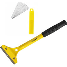 WINICE 12 Inch Heavy Duty Long Handle Scraper, Floor & Wallpaper Removal Tool with 10 Spare Blades – Tile Adhesive Remover, Paint, Vinyl, Carpet Glu