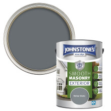 Johnstone’s – Exterior Smooth Masonry Paint – Moher Slate – Up to 15 Years Protection – Weather & Dirt Resistant – 60m² Coverage Per Tin