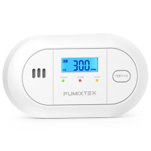 FUMIXTEX Carbon Monoxide Detector with LCD Display,CO Alarms Replaceable Battery
