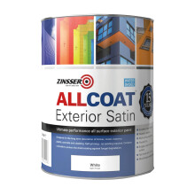 Zinsser AllCoat Exterior Satin (Water Based) - White - 1L