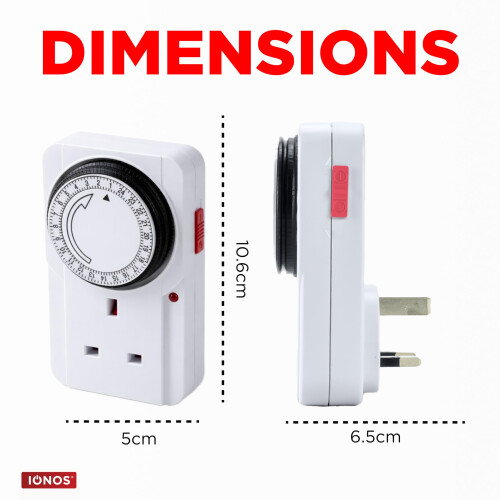 Status Status: IONOS 24 Hour Plug-in Timer Switch | 24 Hour Segment Timer Light Switch | White UK Plug | ION24HT10 | Mechanical Option B 2