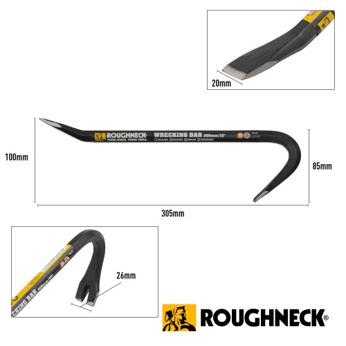 Roughneck Roughneck Wrecking Bar – 12in (305mm) 1