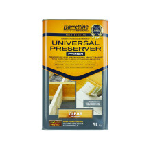 Barrettine Primer Universal Wood Preserver (Clear, 5L) - Deep Penetrating Oil Based Preserver Requires Over Painting/Coating, Suitable for Indoor & O