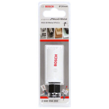 BOSCH Bi-Metal Hole Saw (for Wood and Metals, 8% Cobalt Alloy, Progressive Tooth Design, Ø 24 mm, Accessory Drills)