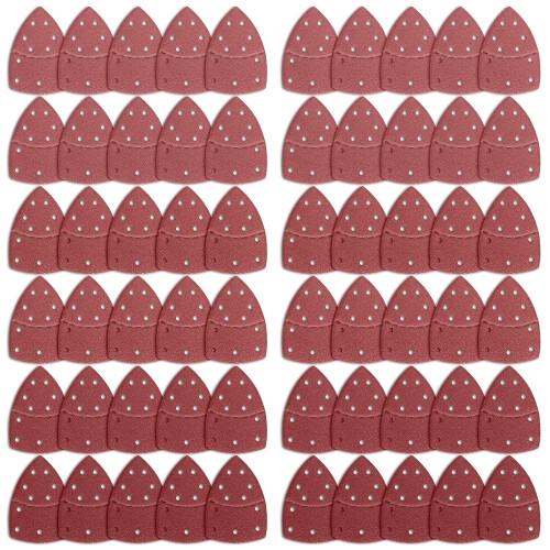 60 Pcs Sanding Pads,Mouse Sander Pads Assorted 40/60/80/120/180/240 Grit