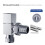 VANCOCO 2 Pack 1/2" x15mm Chrome Square Angled Radiator Valves 4