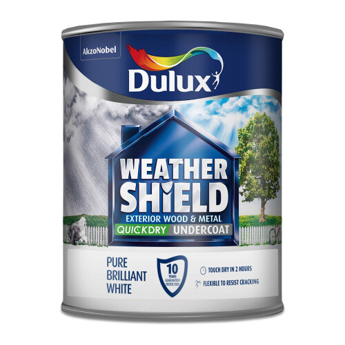 Dulux Dulux Weather Shield Quick Dry Undercoat Paint, 750 ml - White 1