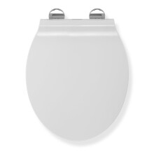 Croydex Slimline White Soft Close Toilet Seat, Flexi-Fix Hinges (Michigan)