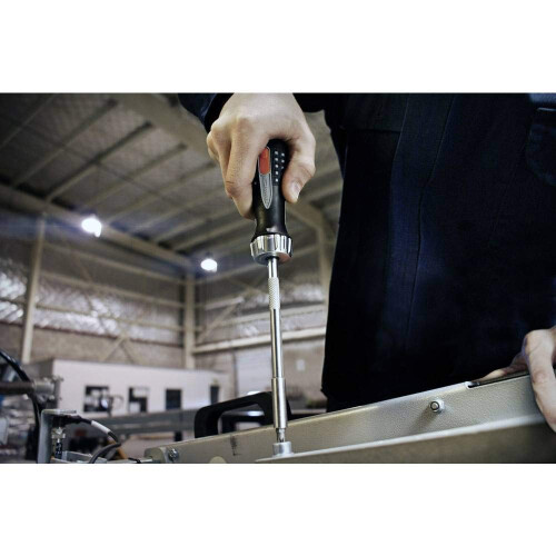 Bahco Bahco 808050 1/4" Ratcheting Bit Holder Screwdriver with 6 Bits 1